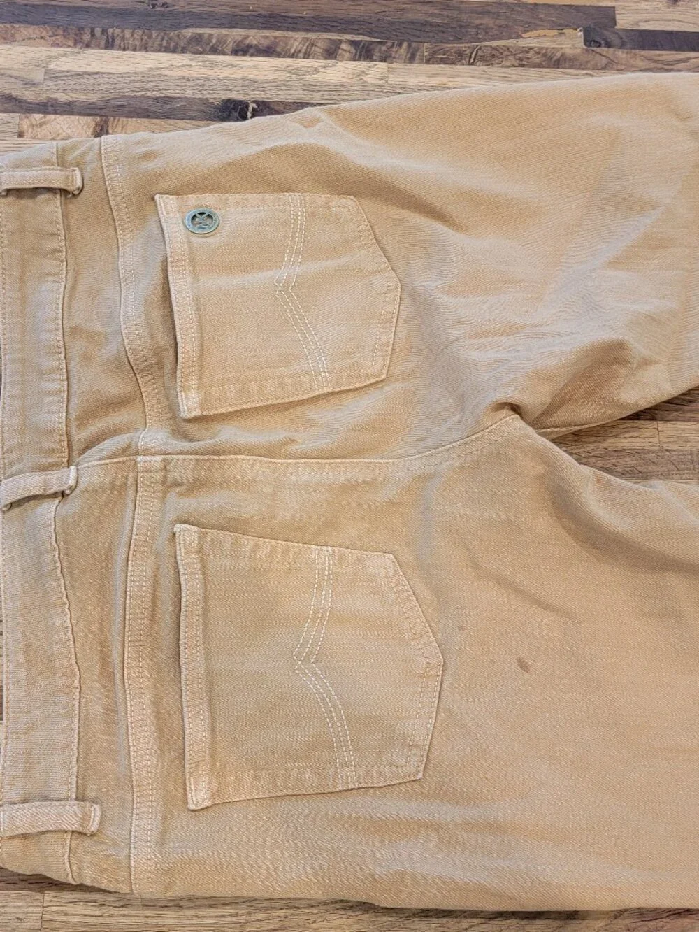 Michael Kors Tan Denim Mid Rise Straight Leg Jeans